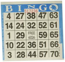 Bingo Paper American Games 1on Blue (500 folhas) com cartões Bingo Paper American Games 1on Blue (500 folhas) com cartões