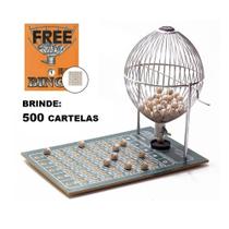 Bingo Profissional Nº 3 (Grande) Cromado 75 bolinhas + 500 cartelas Bingo Profissional Nº 3 (Grande) Cromado 75 bolinhas + 500 cartelas