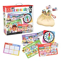 Bingo Que Horas São Jogo Infantil Brinquedos Educativos Brincadeira de Criança 5 anos Pedagógico