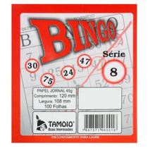 Bingo Tamoio em Papel Jornal 45g 120x108mm com 100 Folhas Ref. 6001