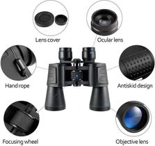Binóculos 10x50 HD Compactos com Lentes BAK4 - Para Camping, Observação de Pássaros e Concertos