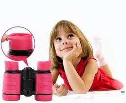 Binóculos de Brinquedo 4x30 para Crianças - Presente Ideal para 3 a 8 Anos (Rosa)