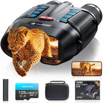 Binóculos de visão noturna TERUNSOUL 4K, tela de 3", zoom 8x, alcance de 15 m, WiFi
