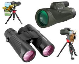 Binóculos e Monoculares Adasion 12x42 HD e 12x56 HD - Conjunto