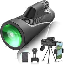Binóculos monocular 12x42 hd monocular com suporte de telefone celular portátil tripé pulseira