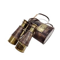 Binóculos Navirock - Estilo Vintage Naval em Latão e Couro