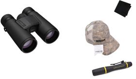 Binóculos Nikon Monarch M5 12x42 com chapéu superior e caneta de lente Binóculos Nikon Monarch M5 12x42 com chapéu superior e caneta de lente