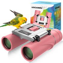 Binóculos USCAMEL 8x21 Compact para adultos e crianças - rosa