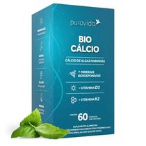 Bio Cálcio Marinho + Vitamina D3 K2 60caps Puravida - BODY ACTION