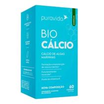 Bio Cálcio Marinho vitamina D3 K2 60caps Puravida Sem Sabor Bio Cálcio Marinho vitamina D3 K2 60caps Puravida Sem Sabor