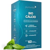 Bio Cálcio - Vitamina D3 + Vitamina K2 - (60 Capsulas) - Puravida
