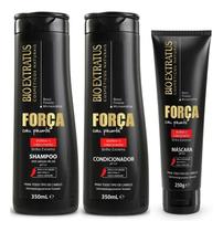 Bio Extratus Força com Pimenta (Kit c/ 3 Pequeno Shampoo + Condicionador + Máscara)