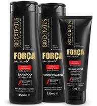Bio Extratus Kit Força (350ml) Shampoo, Condicionador E Finalizador Bio Extratus Kit Força (350ml) Shampoo, Condicionador E Finalizador