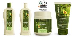 Bio Extratus Pós Química Abacate Restaurador Kit 4 Produtos