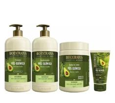 Bio Extratus Pos-Quimica Shampoo+Condicionador+Banho de Creme 1L+Finalizador 150ml Bio Extratus Pos-Quimica Shampoo+Condicionador+Banho de Creme 1L+Finalizador 150ml