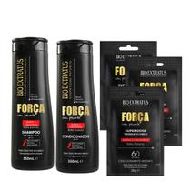 Bio Extratus Shampoo e Condicionador 350ml 3x Super Dose Força com Pimenta