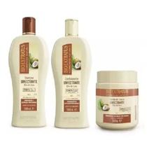 Bio Extratus Umectante Óleo de Coco Shampoo + Condicionador + Banho de Creme 500g