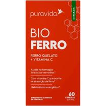 Bio Ferro Quelato + Vitamina C com 60 Cápsulas Softgel -Pura Vida