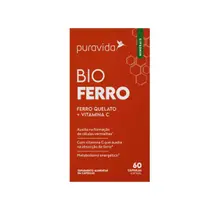 Bio Ferro Vitaminas C Ferro Quelato 60 Cápsulas PuraVida