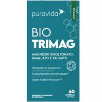Bio Trimag Magnésio Bisglicinato + Dimalato + Taurato - 60 Capsulas - Pura Vida
