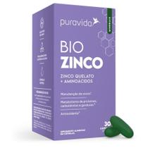 Bio Zinco Pura Vida - Zinco Quelado + Aminoácidos - 30 Caps