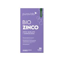Bio Zinco Quelato Aminoácidos 30 Caps Antioxidante PuraVida - Pura Vida