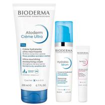 Bioderma Kit - Sérum Hydrabio + Gel Contorno de Olhos Sensibio + Creme Hidratante Atoderm