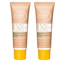 Bioderma Photoderm Cover Touch Kit com 2 Unidades Protetor Solar Facial com Cor FPS50+ Médio 40ml