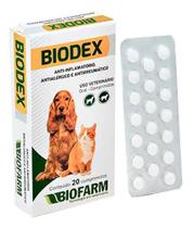 Biodex anti-inflamatorio 20 comprimidos cães e gatos Biofarm