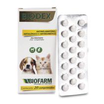 Biodex Comprimido C/20 Trata Infecções Cão Gato Biofarm