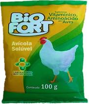 Biofort avícola solúvel vitamínico aminoácidos para aves embalagem 100 gramas - Biox Do Brasil