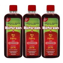 Bioforzan Suplemento sabores Morango 3x400ml Arte Nativa Bioforzan Suplemento sabores Morango 3x400ml Arte Nativa