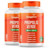 Biogens kit 2x própolis verde alecrim 60cps, vit c, d3, zinco