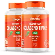 Biogens kit 2x regener flex colágeno tipo ii 60 caps