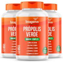 Biogens kit 3x própolis verde alecrim complex 60 caps