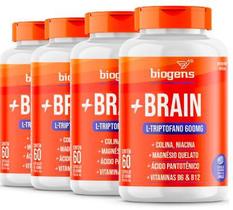 Biogens kit 4x + brain l-triptofano 500mg/60 caps