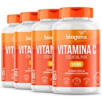 Biogens kit 4x vitamina c essential pure 500mg, 60 cápsulas