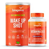 Biogens kit wake up shot matinal + d3 2000ui 60 caps