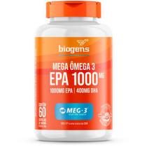 Biogens mega ômega 3 epa 1000 meg-3 60 caps