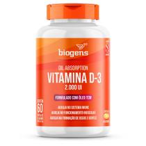 Biogens vitamina d3 2000 ui com tcm 400mg/60 caps