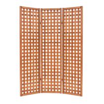 Biombo 3 Folhas 137cm x 179cm Ecograndis Jardim Marrom/Jatobá