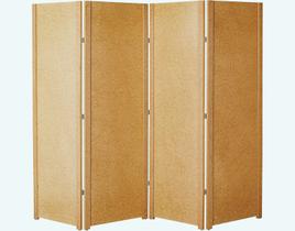 Biombo 4 Folha Ripado MDF Cru Divisor Ambiente Madeira Liso - JT HOME