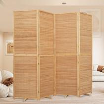 Biombo de Bambu HOMSCREENER com 4 Painéis, 170 cm de Altura