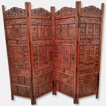 Biombo De Madeira Indiano Artesanato Rico Em Detalhes - Sarat Moda Indiana Biombo De Madeira Indiano Artesanato Rico Em Detalhes - Sarat Moda Indiana