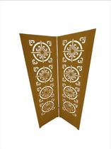 Biombo Divisor Ambiente Indiano De 2 Folhas C/ 04 Pezinhos