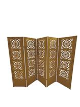 Biombo DIVISOR AMBIENTE INDIANO de 5 Folhas C/ 10 Pezinhos