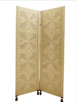 Biombo Divisor Ambiente RAMO 02 Folhas C/ 04 RODÍZIOS