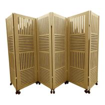 Biombo DIVISOR AMBIENTE RJ 06 Folhas C/ 12 RODÍZIOS
