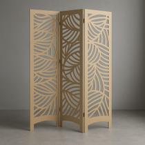 Biombo Divisória de MDF 1,80x1,80m 3 Folhas Dobrável Desmontável