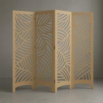 Biombo Divisória MDF 1,80x2,40m - 4 Folhas Desmontável com Kit Montagem